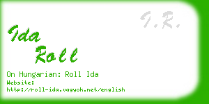 ida roll business card